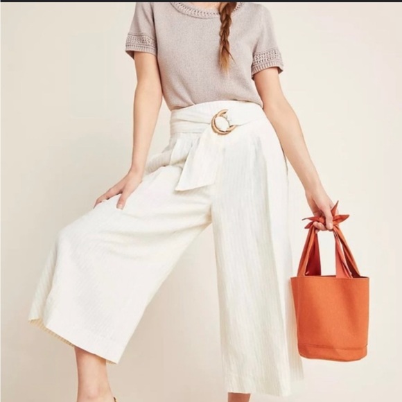 Anthropologie Pants - NWT Anthropologie Palm Beach Belted Pants Sz 8